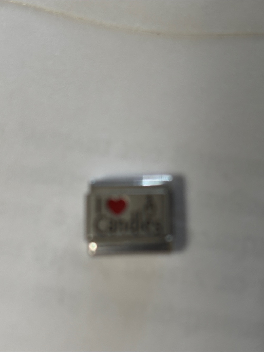 I ♥ Candle stainless steel modular link for bracelet